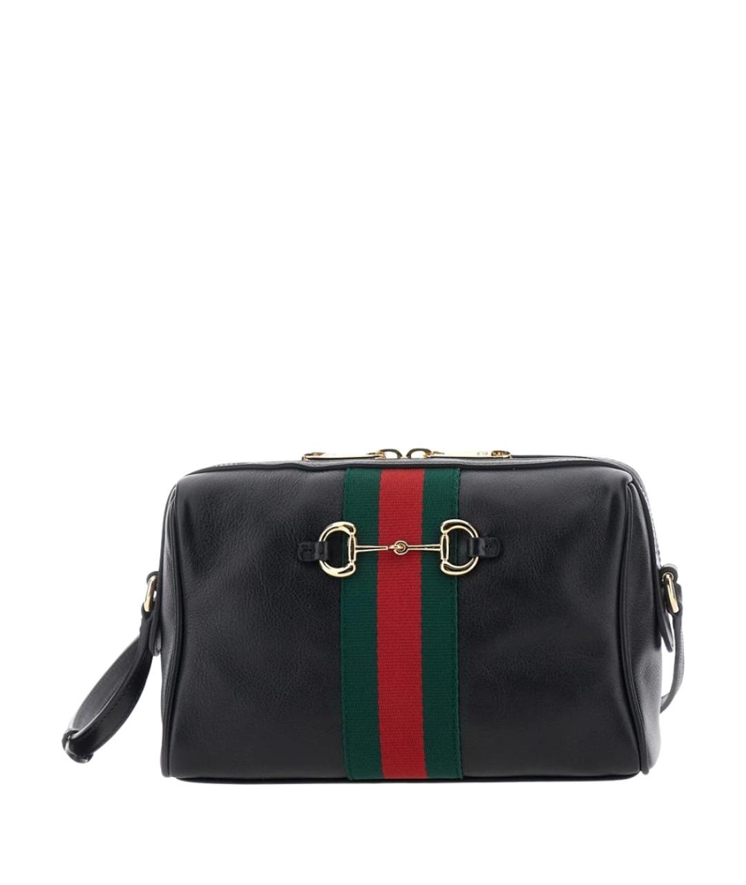 GUCCI Черная кожаная сумка через плечо, фото 1