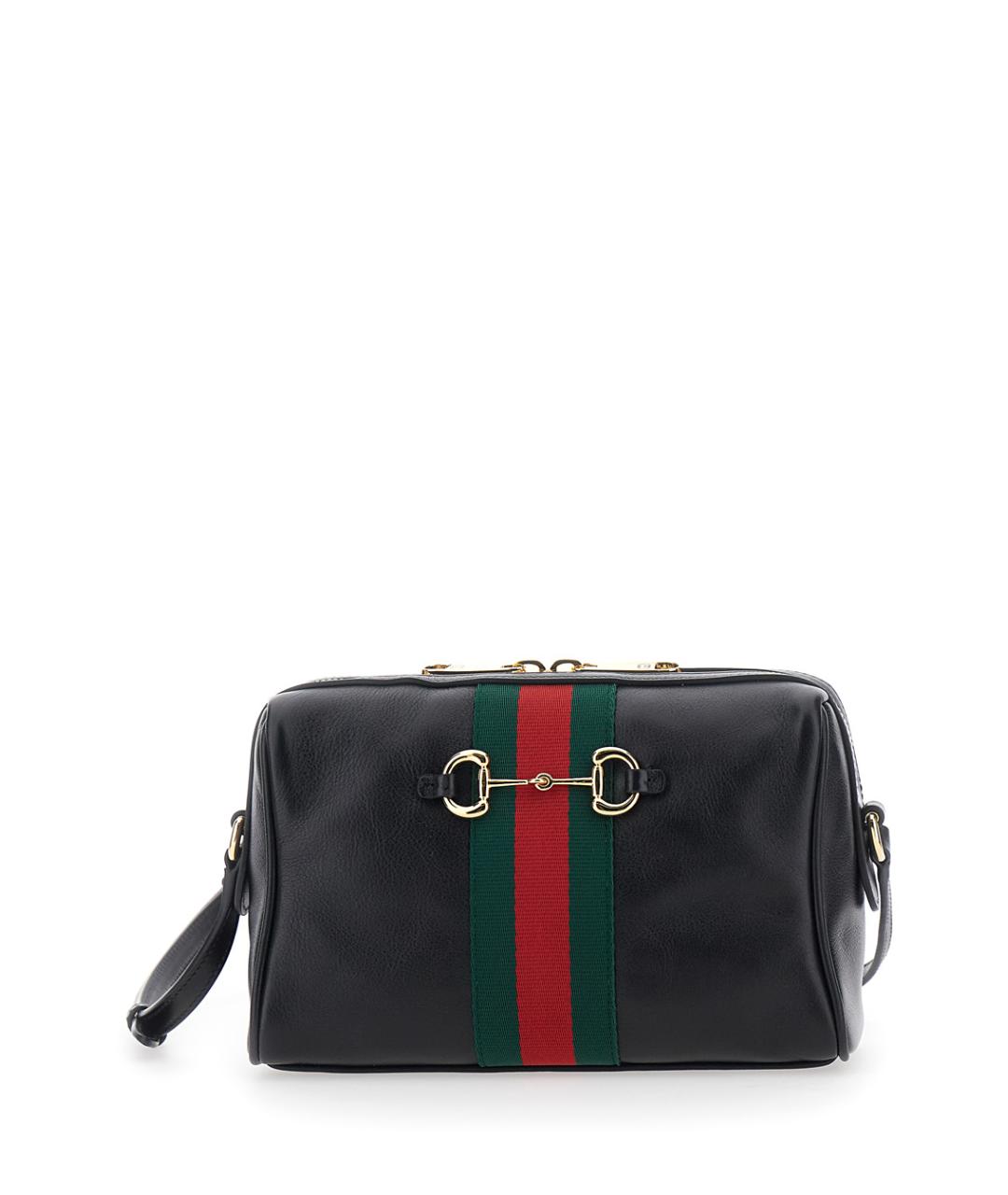 GUCCI Черная кожаная сумка через плечо, фото 4