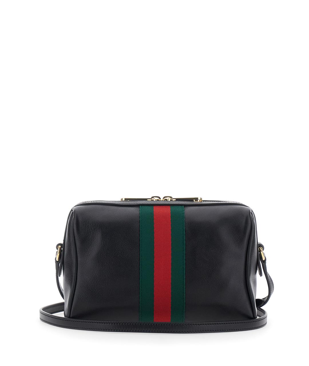 GUCCI Черная кожаная сумка через плечо, фото 2