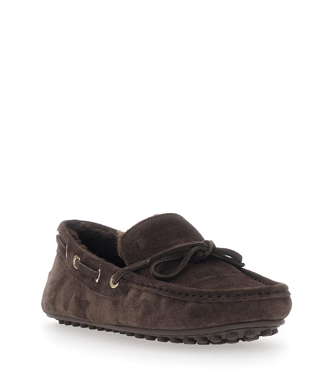 TOD'S Коричневые замшевые лоферы, фото 2