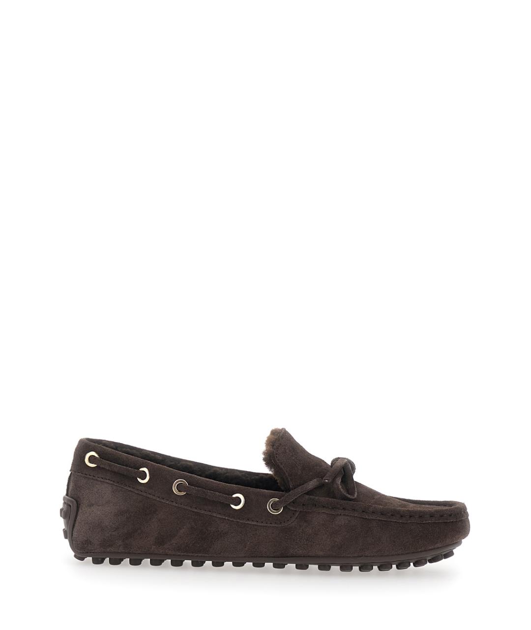 TOD'S Коричневые замшевые лоферы, фото 1