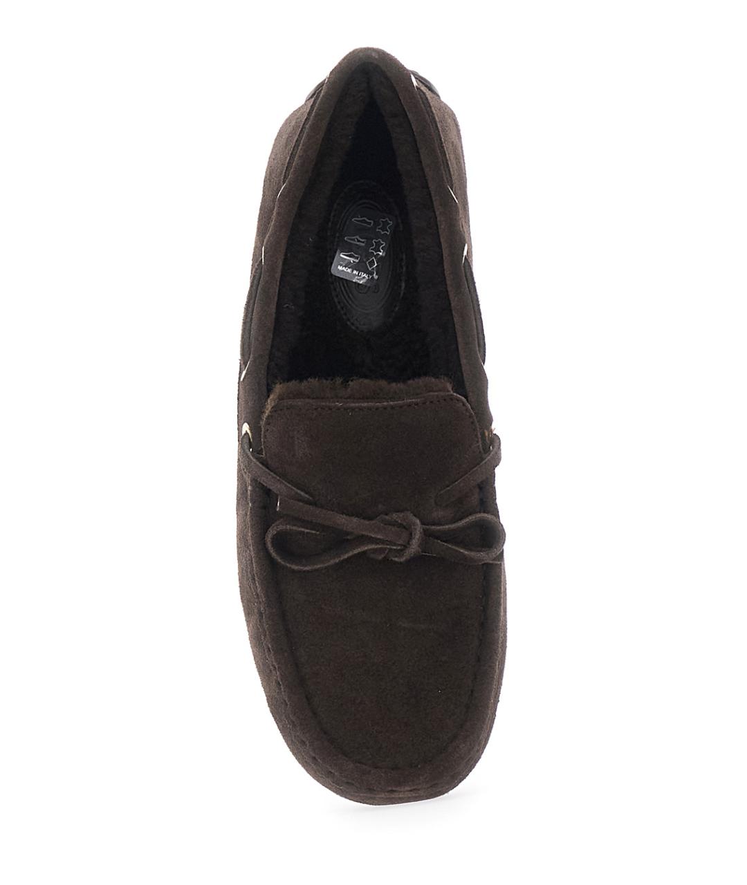 TOD'S Коричневые замшевые лоферы, фото 4