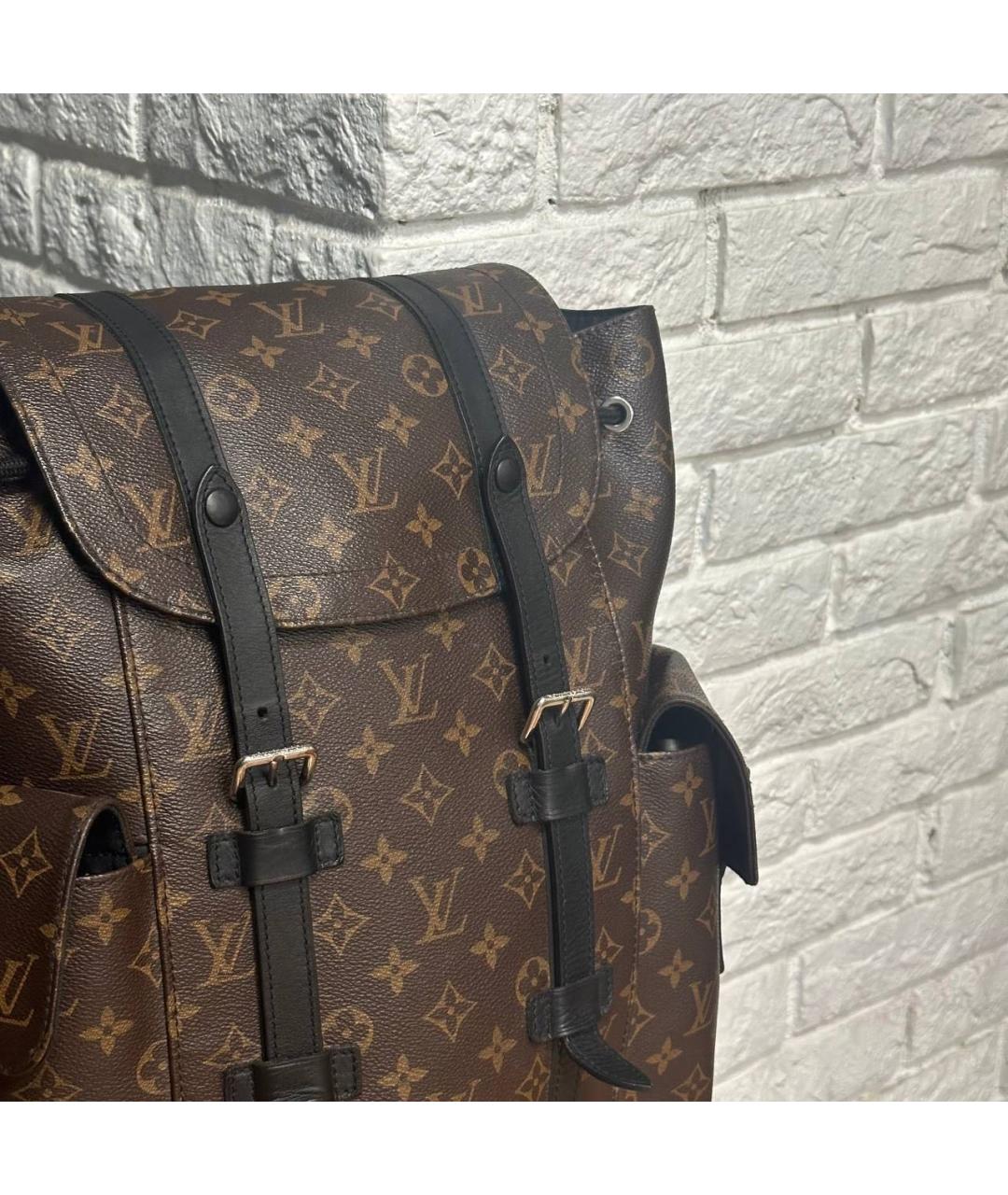 LOUIS VUITTON Коричневый рюкзак из канвы, фото 2