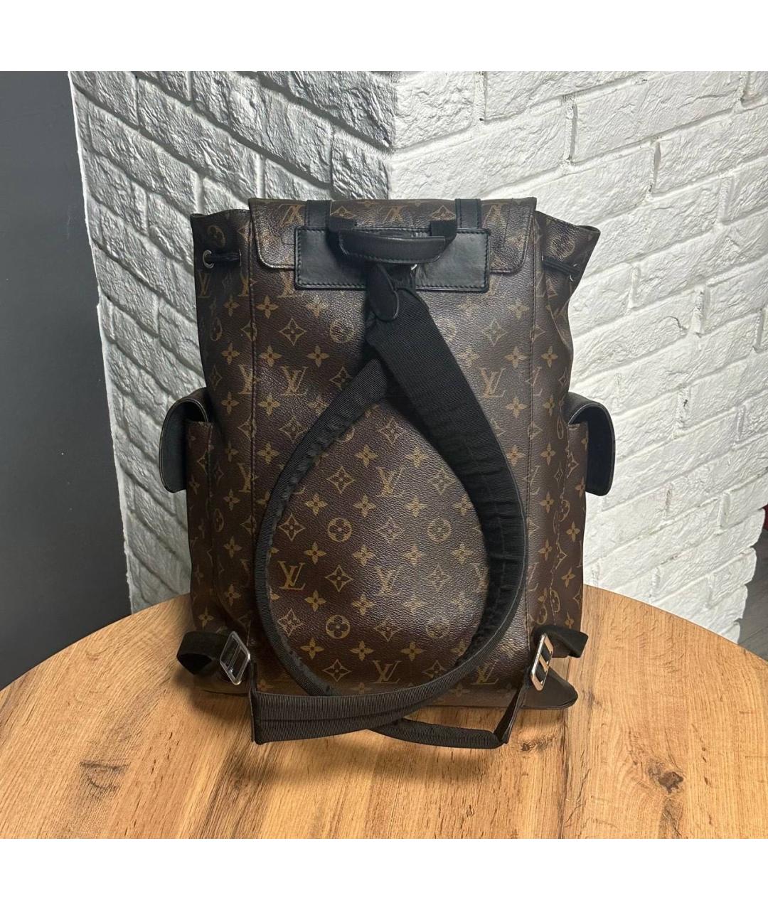 LOUIS VUITTON Коричневый рюкзак из канвы, фото 3