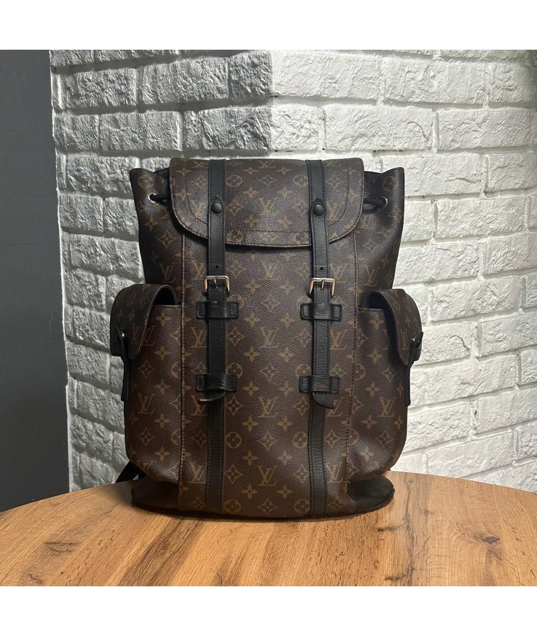 LOUIS VUITTON Коричневый рюкзак из канвы, фото 4