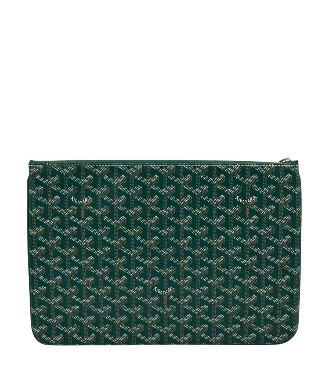 GOYARD Зеленая папка для документов из канвы, фото 1
