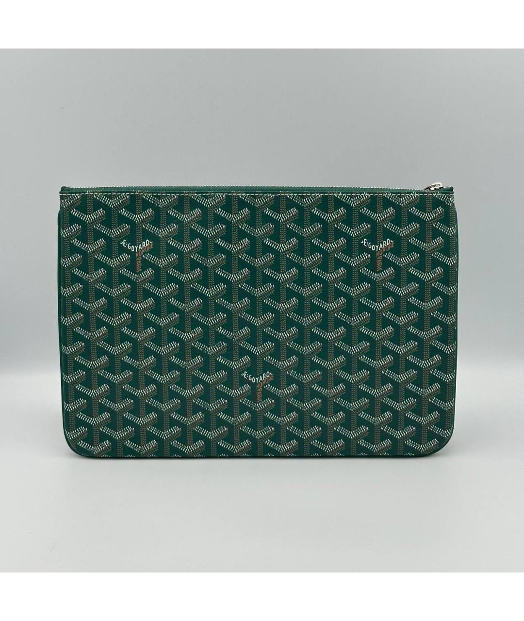 GOYARD Зеленая папка для документов из канвы, фото 4