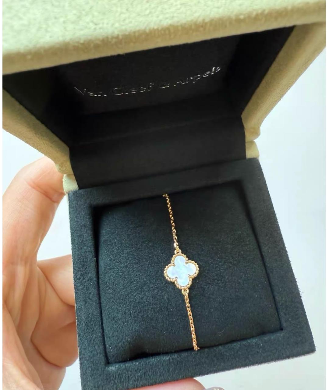VAN CLEEF & ARPELS Белый браслет из желтого золота, фото 3