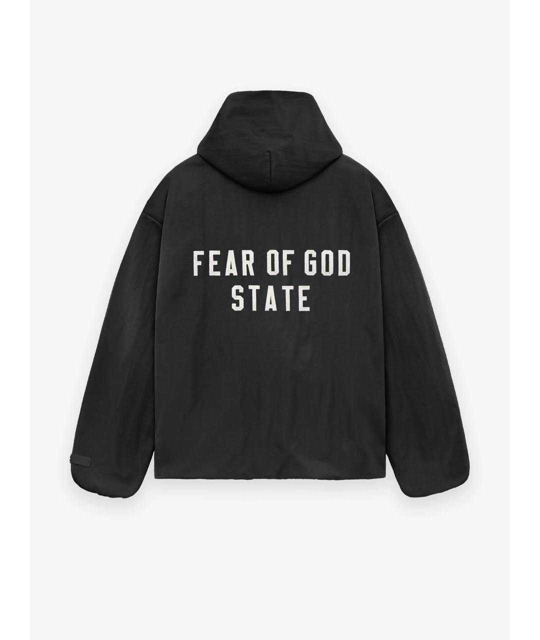 FEAR OF GOD ESSENTIALS Черная нейлоновая куртка, фото 2