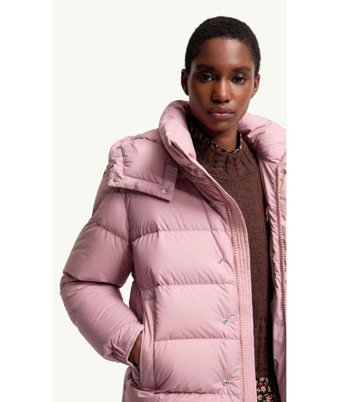 MONCLER Розовый пуховик, фото 5