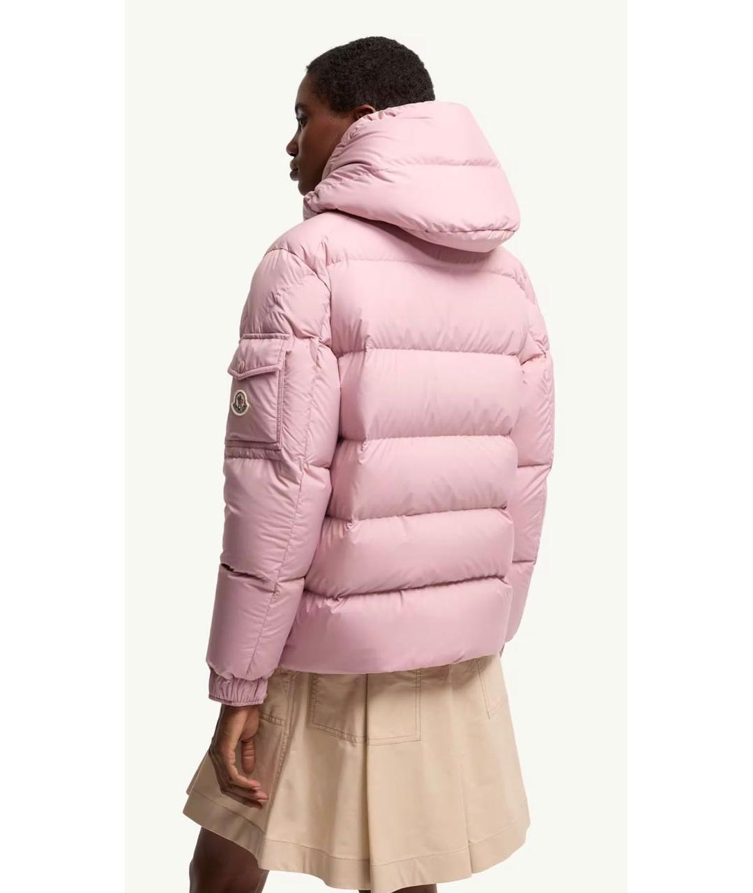 MONCLER Розовый пуховик, фото 4