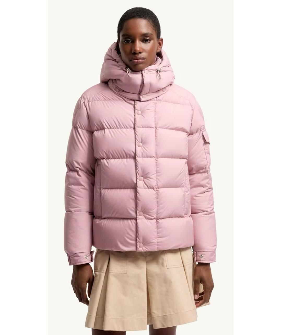 MONCLER Розовый пуховик, фото 3