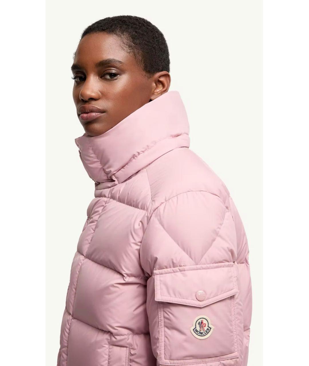 MONCLER Розовый пуховик, фото 2
