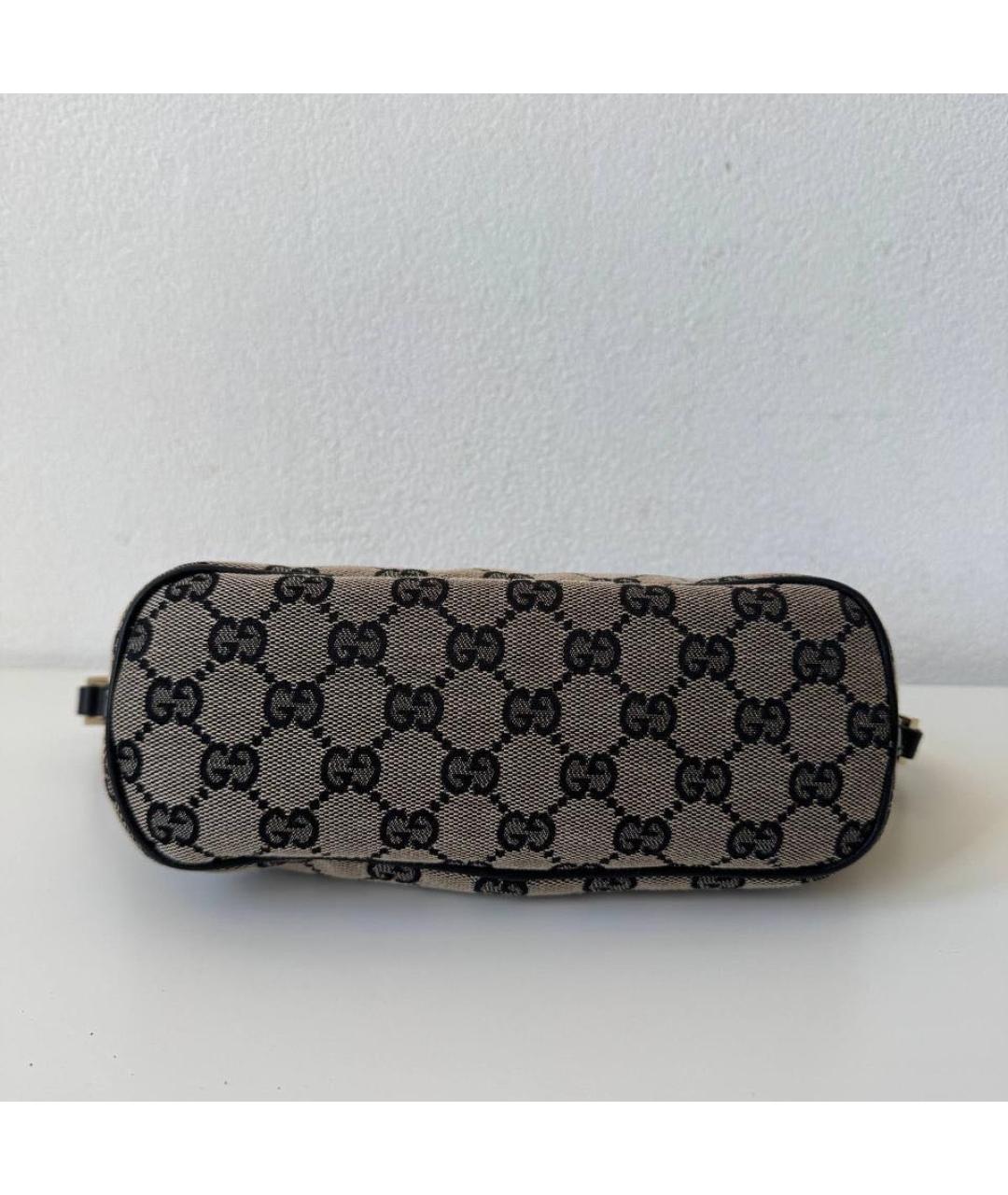 GUCCI Серая сумка с короткими ручками из канвы, фото 3