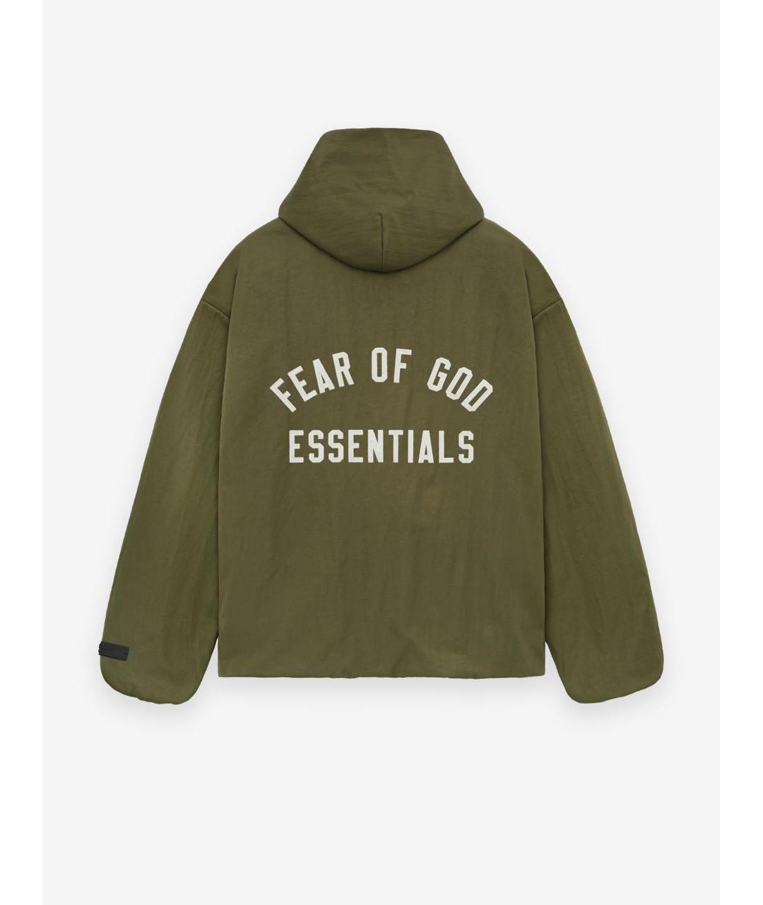 FEAR OF GOD ESSENTIALS Хаки нейлоновая куртка, фото 2