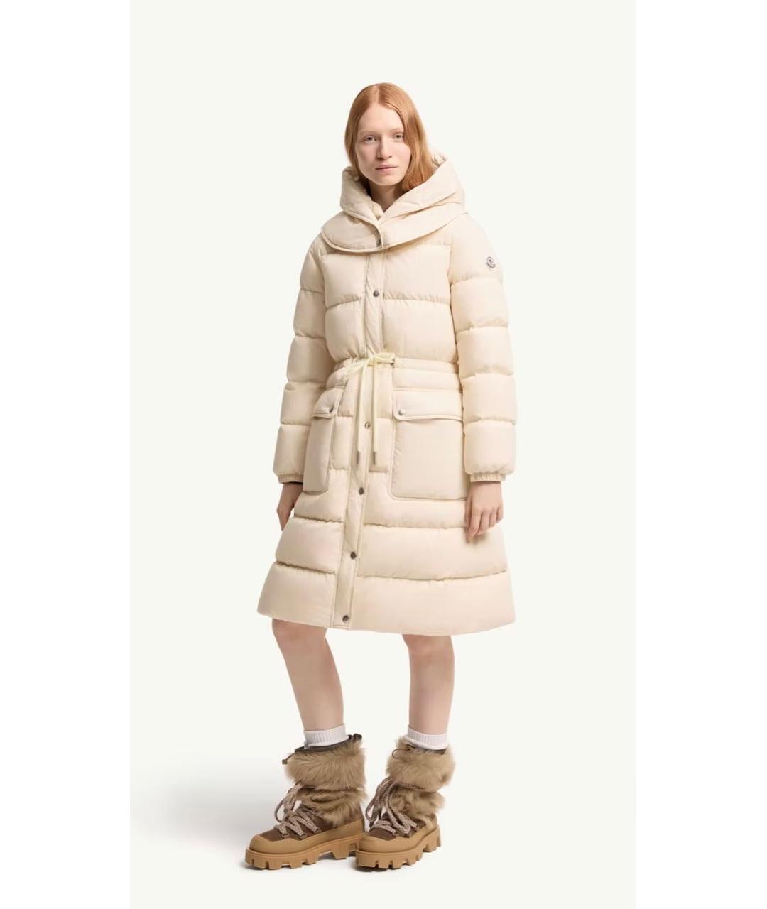 MONCLER Бежевый пуховик, фото 2