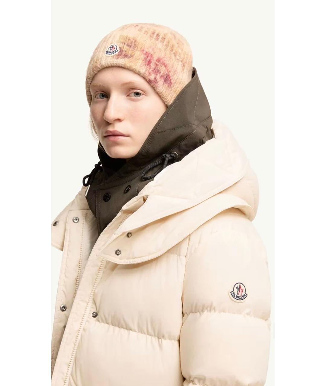 MONCLER Бежевый пуховик, фото 5