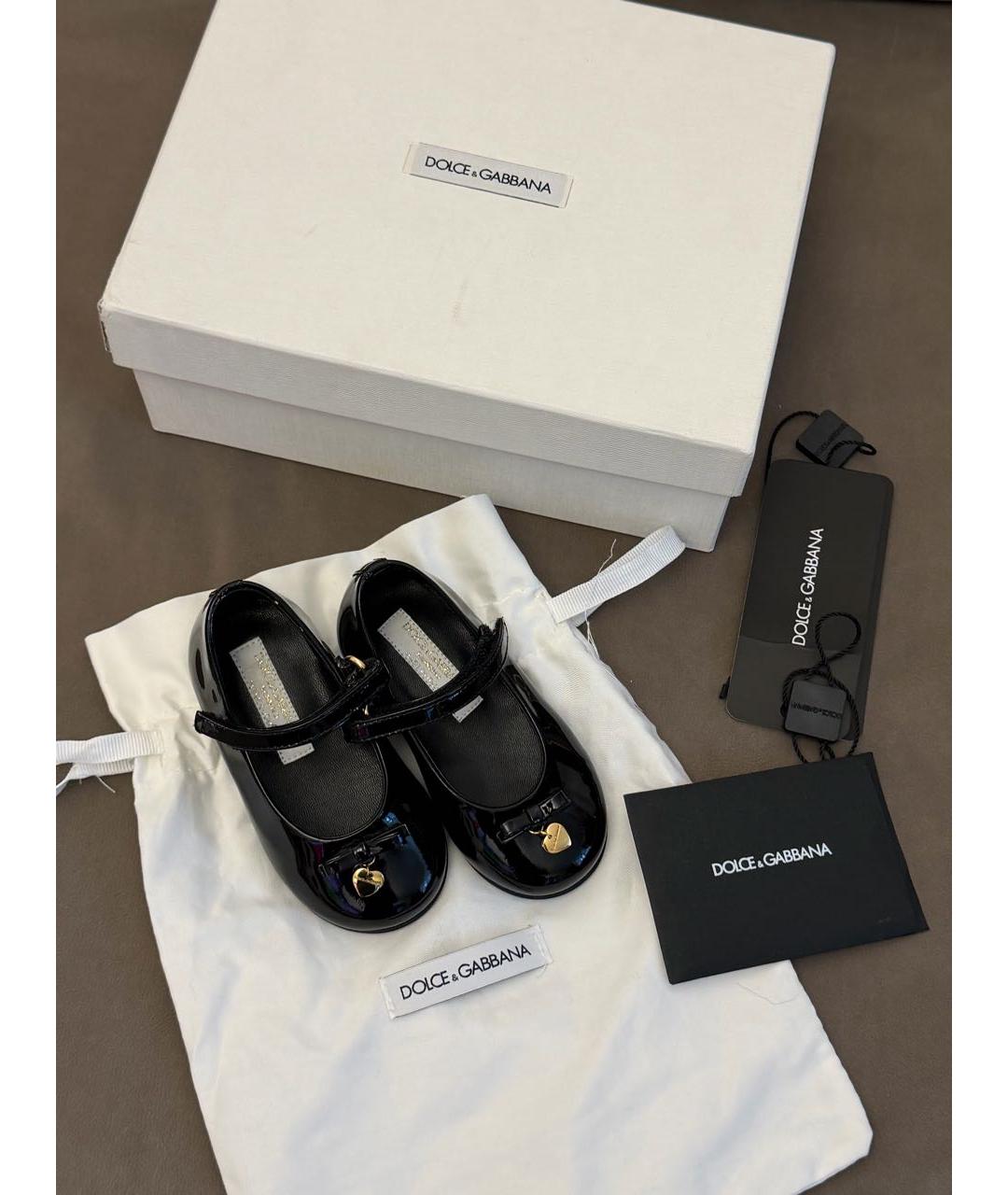 DOLCE&GABBANA Черные балетки и туфли из лакированной кожи, фото 2