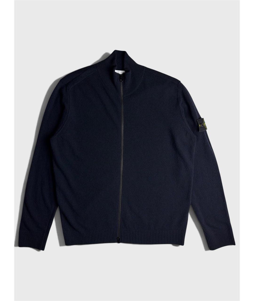 STONE ISLAND Темно-синий шерстяной джемпер / свитер, фото 6