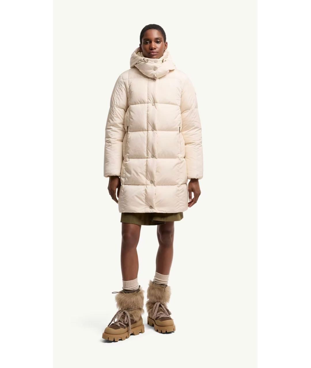 MONCLER Бежевый пуховик, фото 2