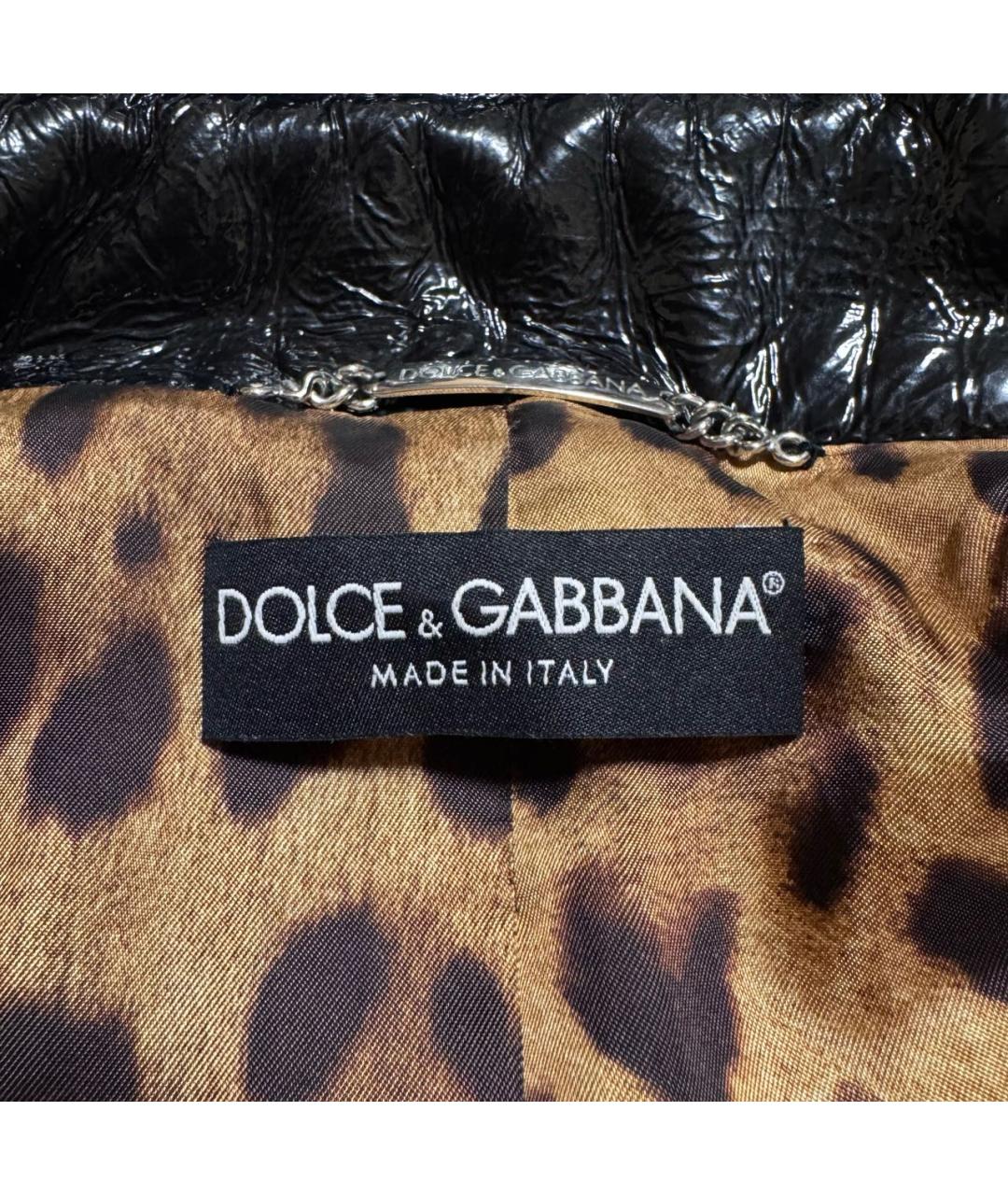DOLCE&GABBANA Черная полиуретановая куртка, фото 6