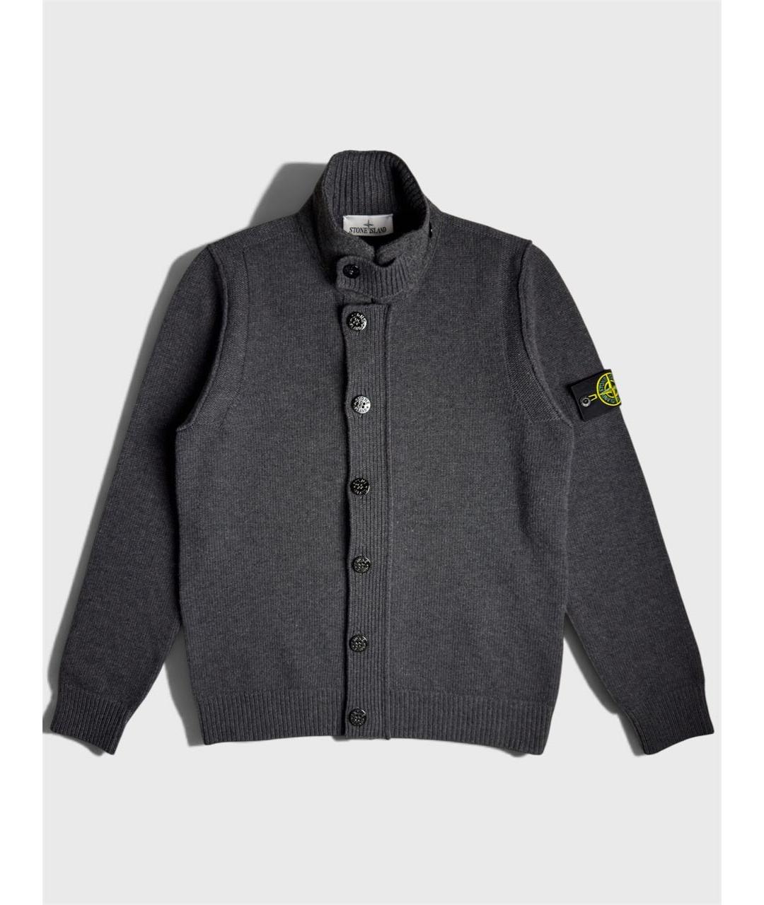 STONE ISLAND Серый шерстяной джемпер / свитер, фото 6