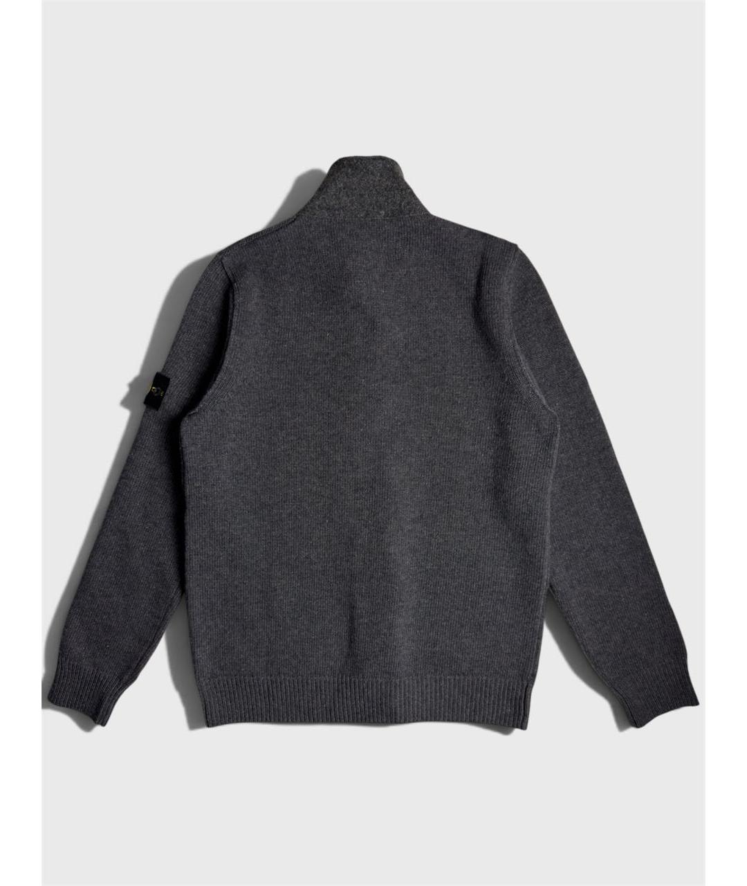 STONE ISLAND Серый шерстяной джемпер / свитер, фото 2