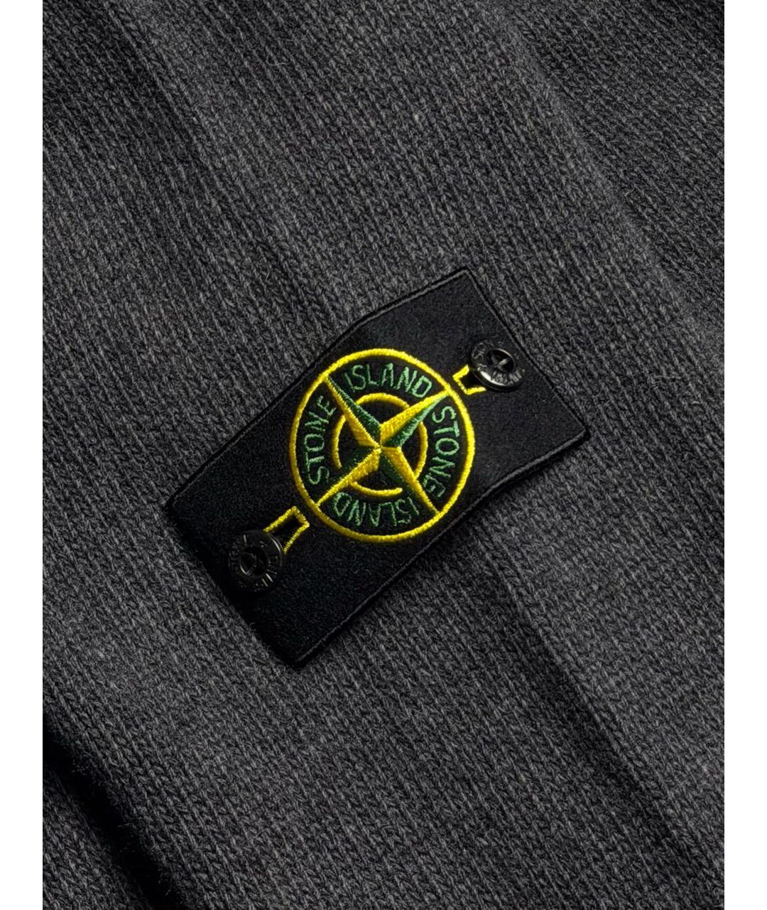 STONE ISLAND Серый шерстяной джемпер / свитер, фото 5