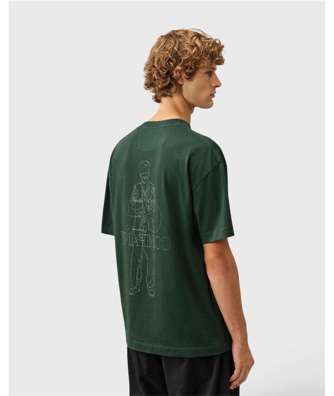 CP COMPANY Зеленая хлопковая футболка, фото 5
