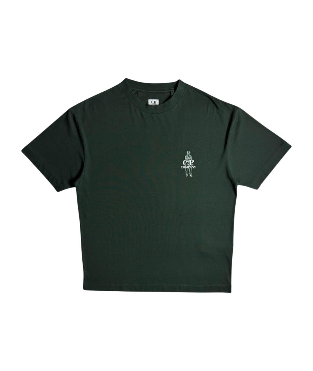CP COMPANY Зеленая хлопковая футболка, фото 1