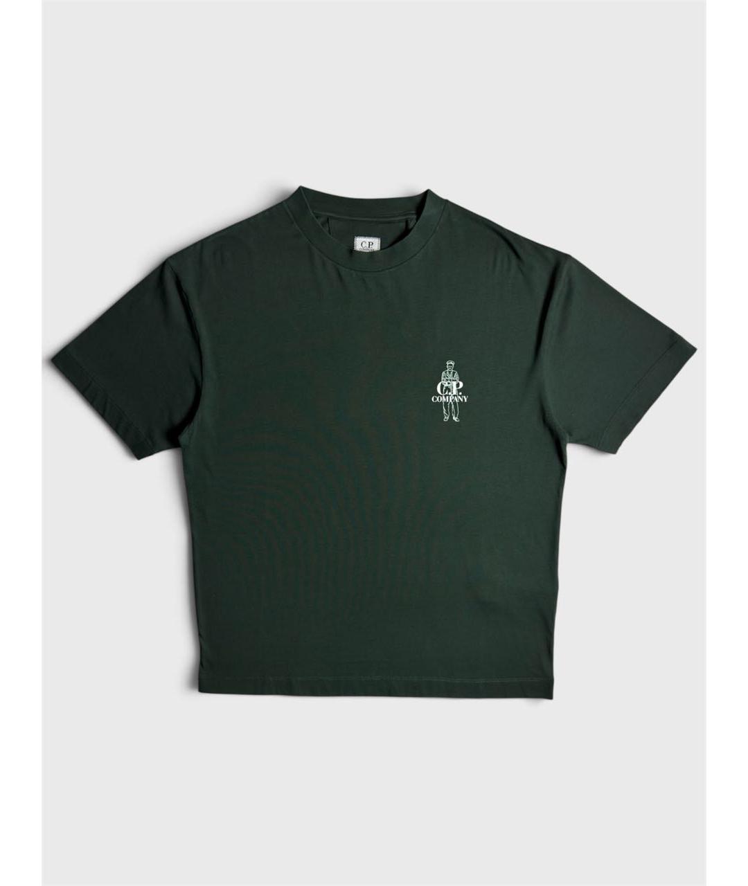 CP COMPANY Зеленая хлопковая футболка, фото 6