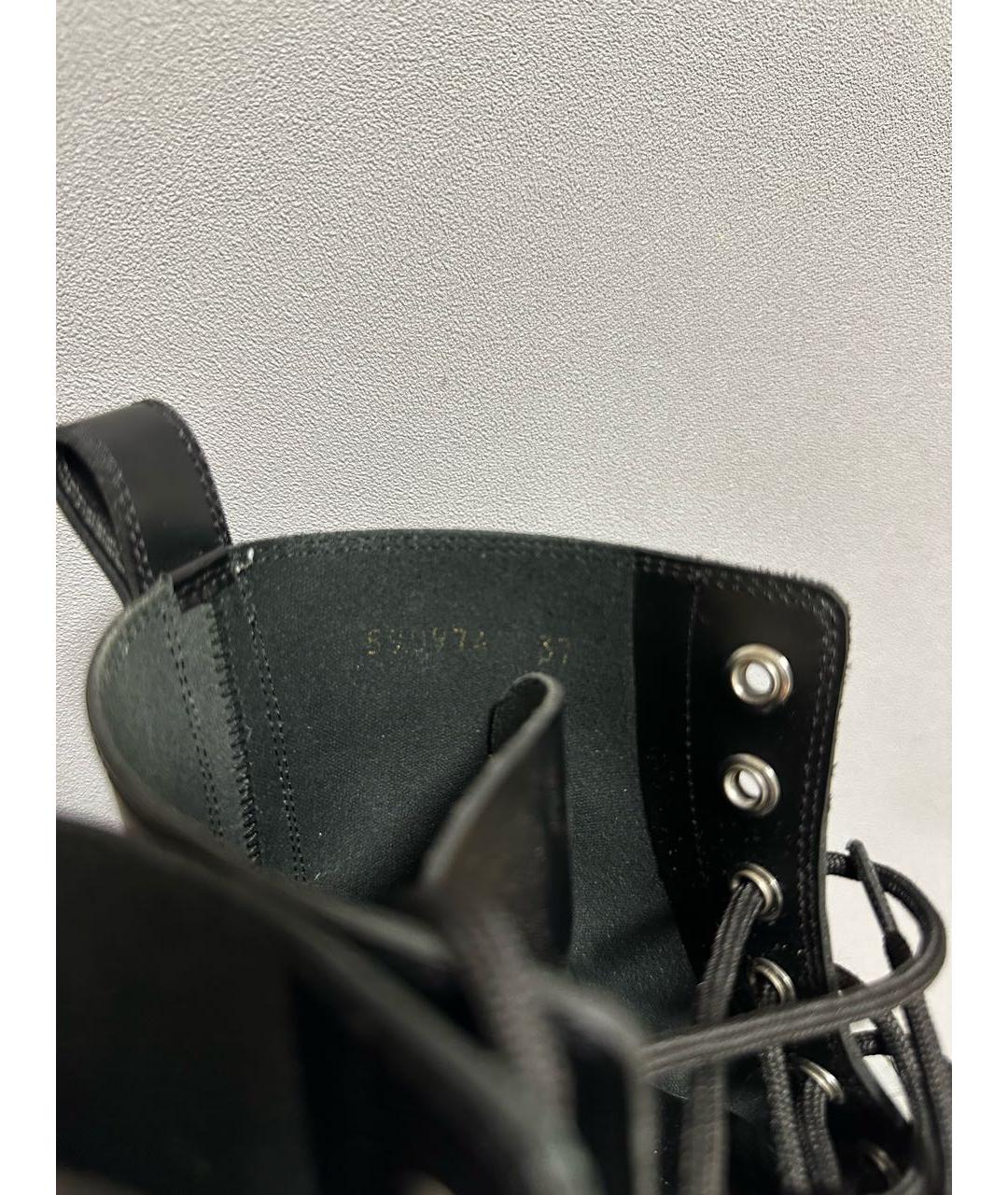 BALENCIAGA Черные ботинки из искусственной кожи, фото 4