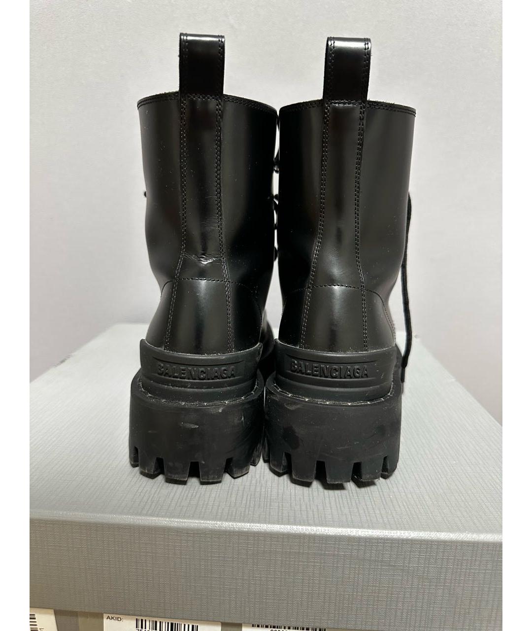 BALENCIAGA Черные ботинки из искусственной кожи, фото 5