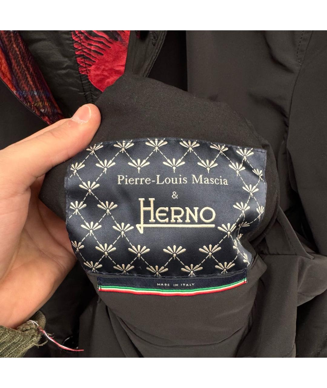 HERNO Черная полиэстеровая куртка, фото 6