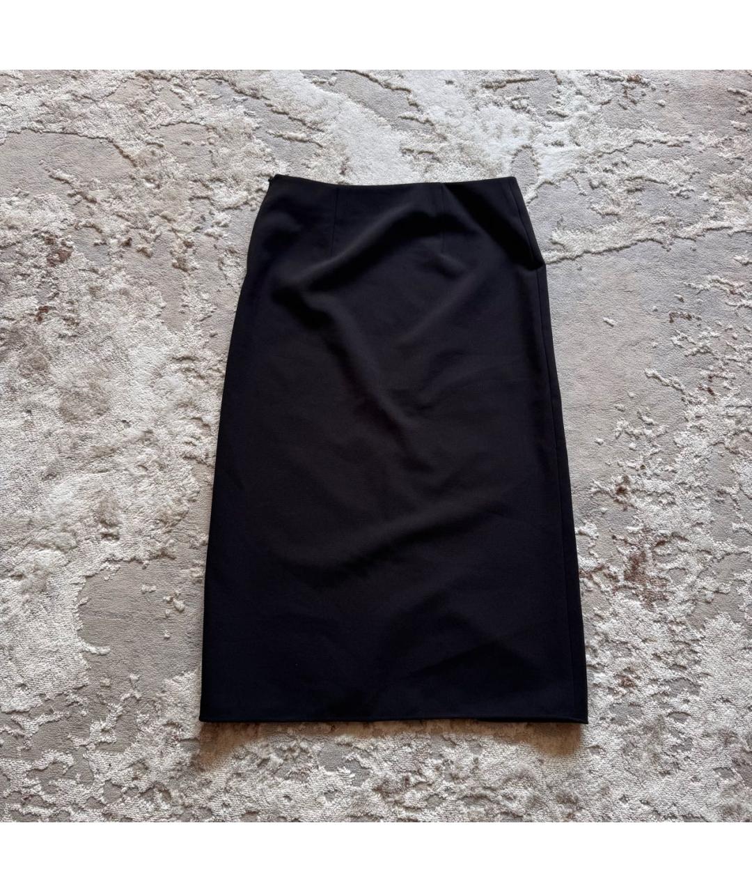 ACNE STUDIOS Черная полиэстеровая юбка миди, фото 2