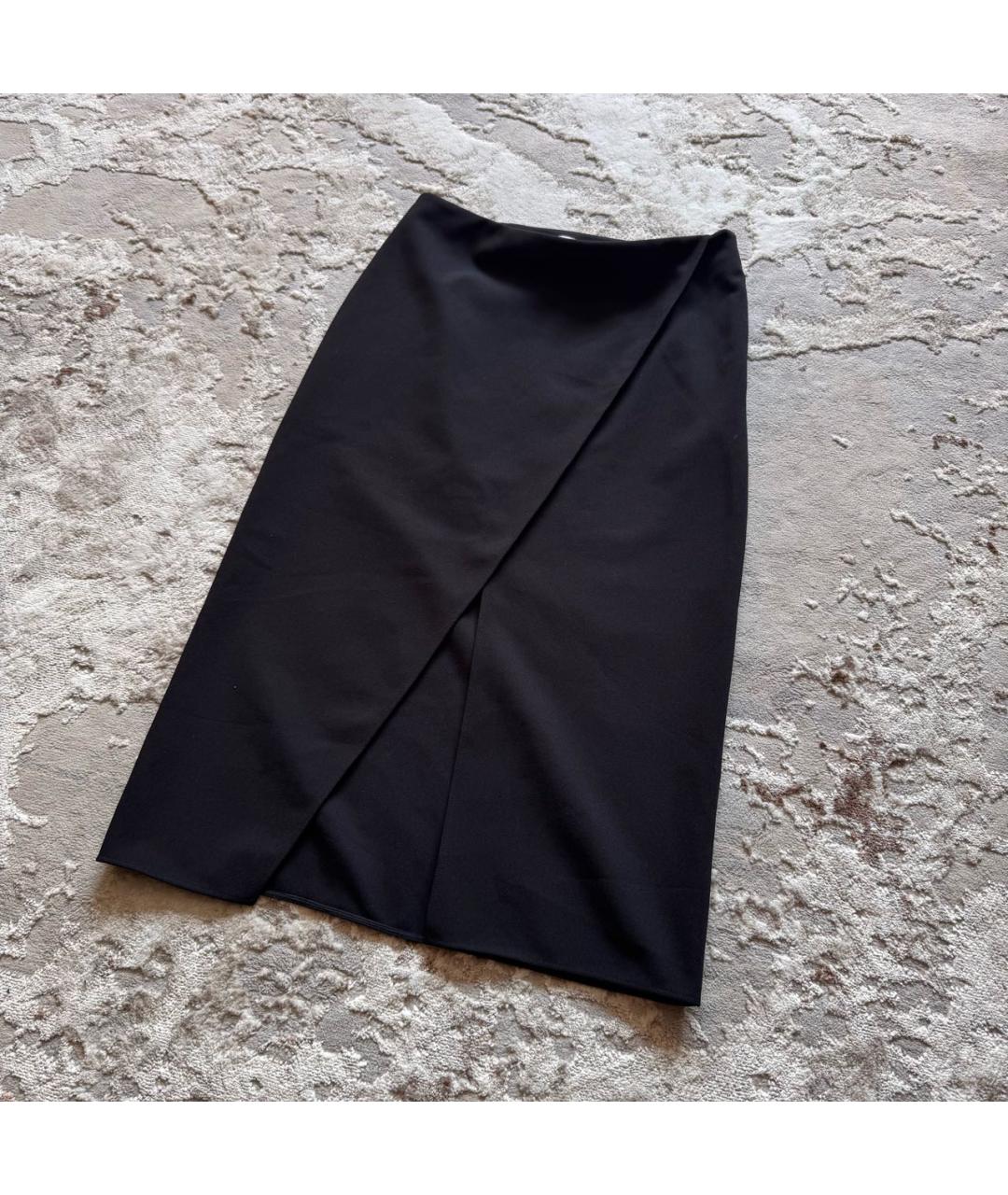 ACNE STUDIOS Черная полиэстеровая юбка миди, фото 3