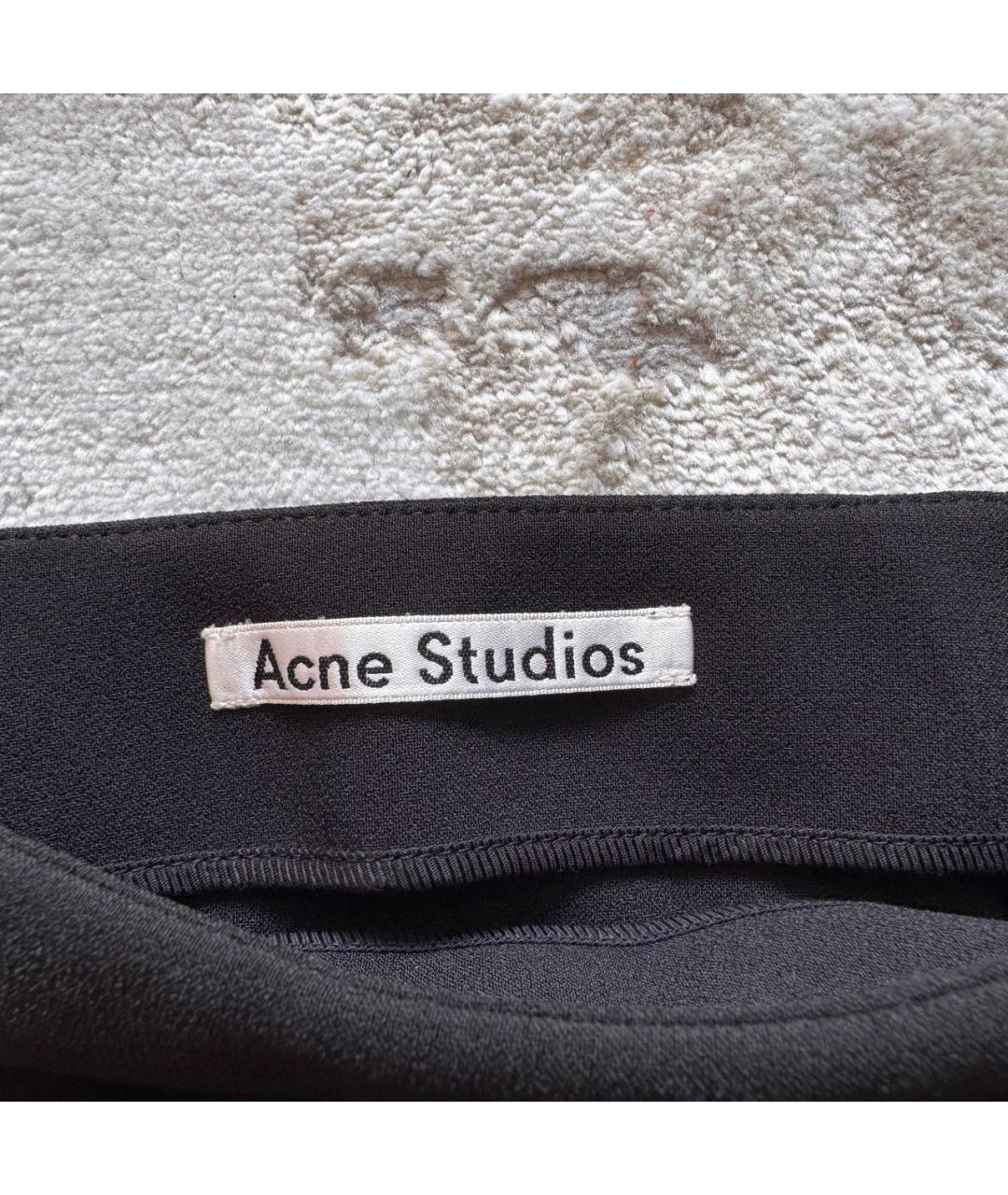 ACNE STUDIOS Черная полиэстеровая юбка миди, фото 5