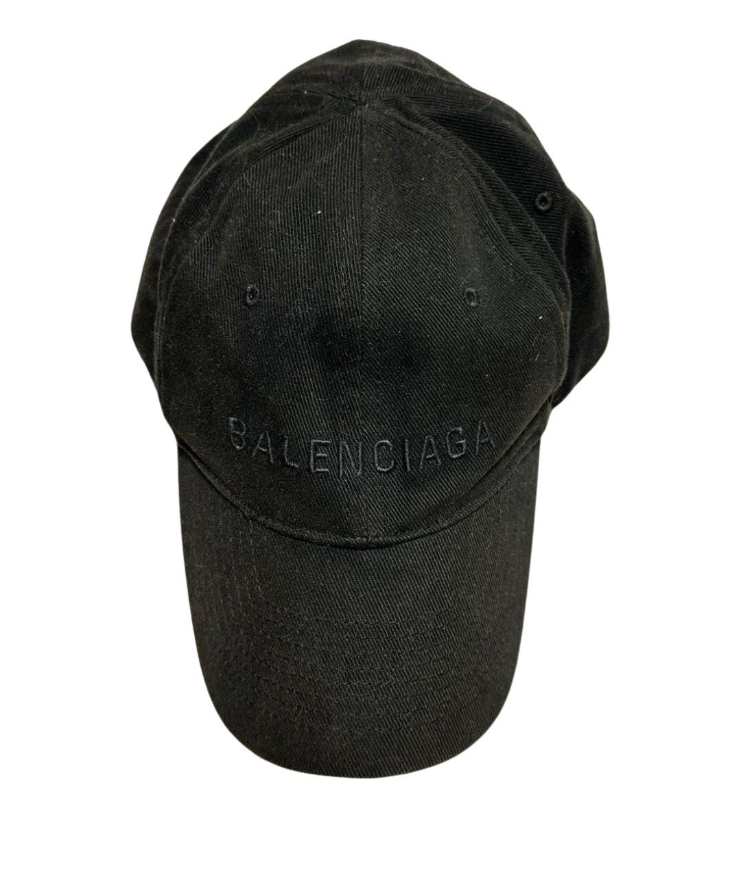 BALENCIAGA Черная хлопковая кепка/бейсболка, фото 1