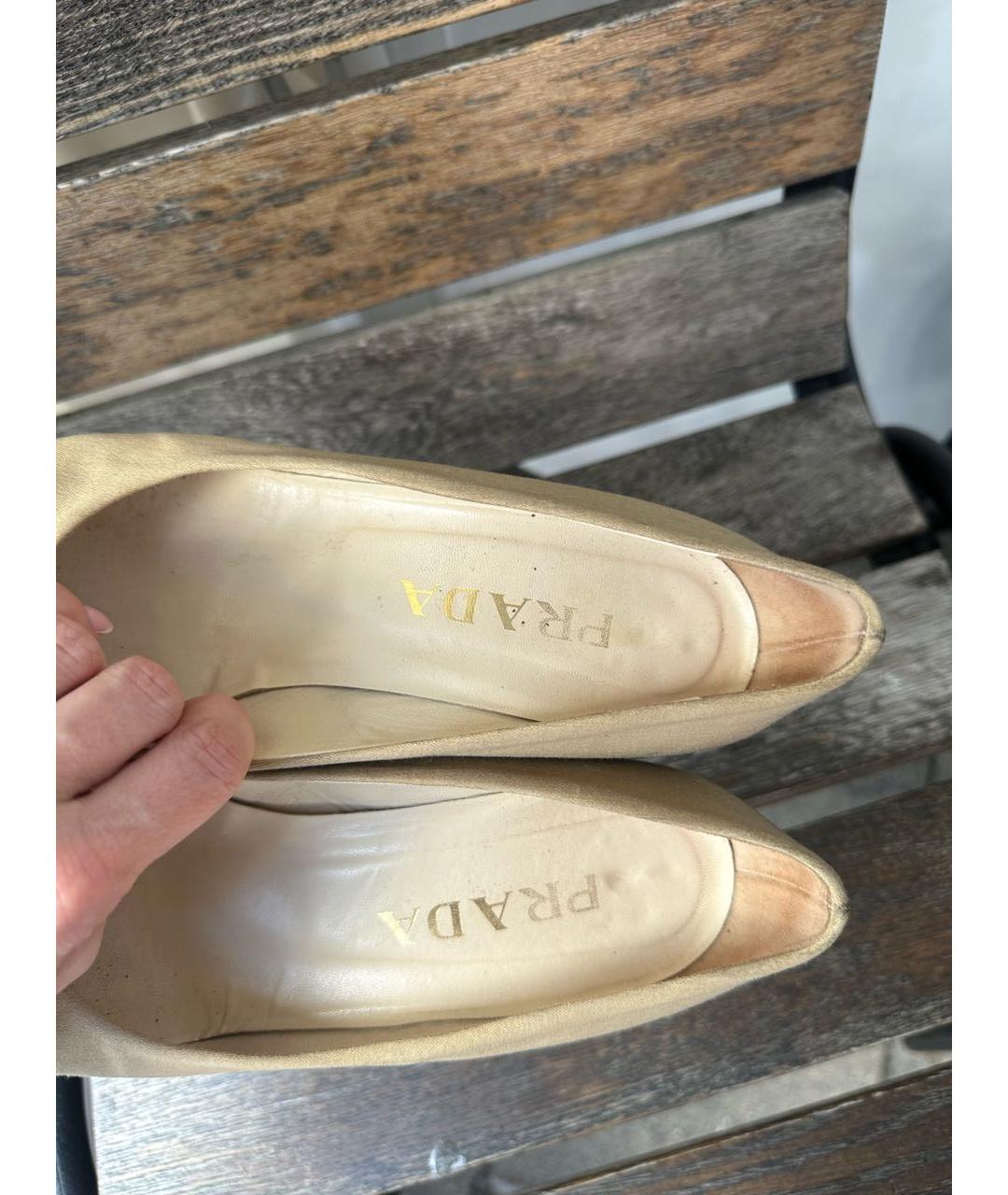 PRADA Бежевые туфли, фото 4