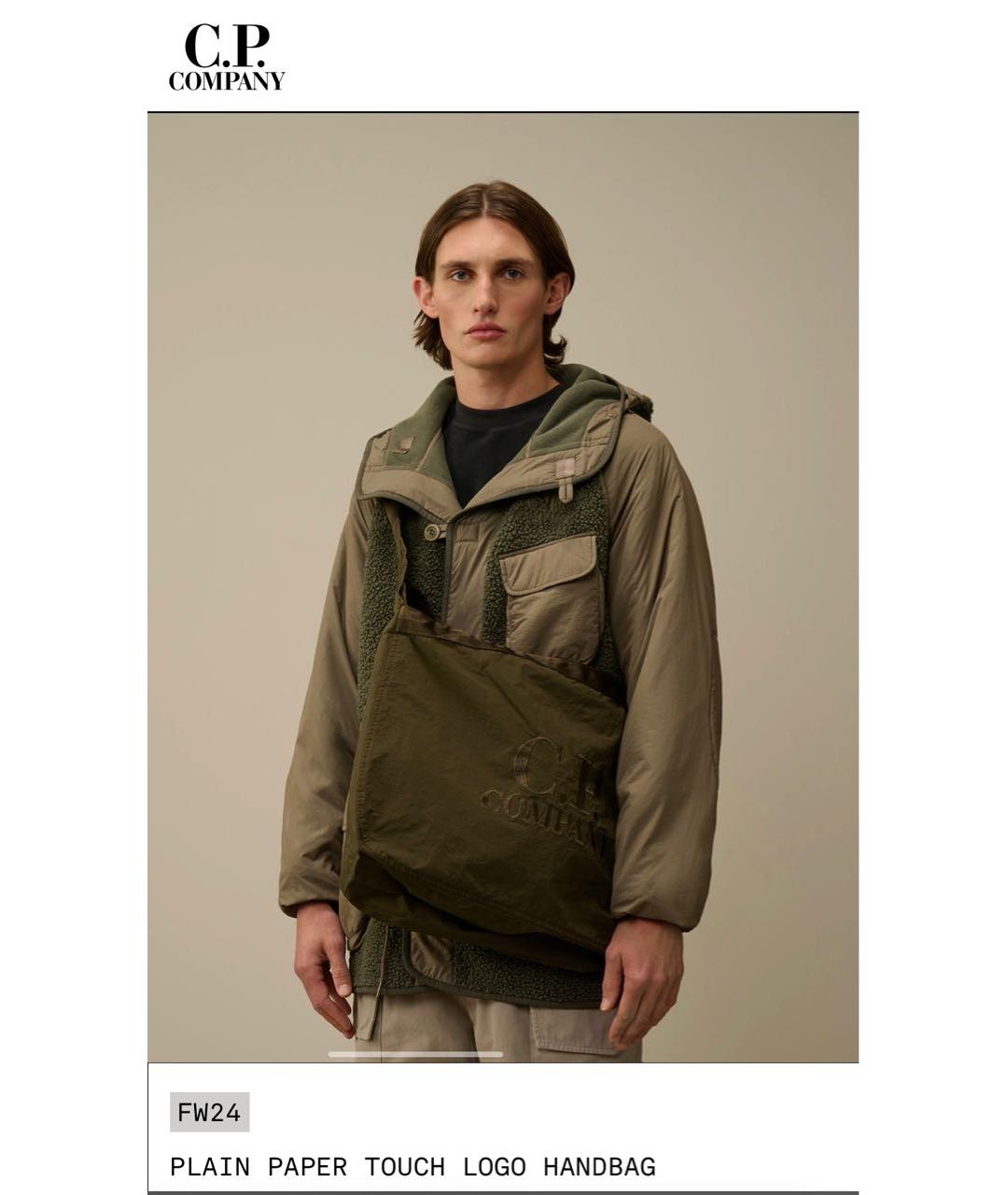 CP COMPANY Коричневая нейлоновая сумка на плечо, фото 5