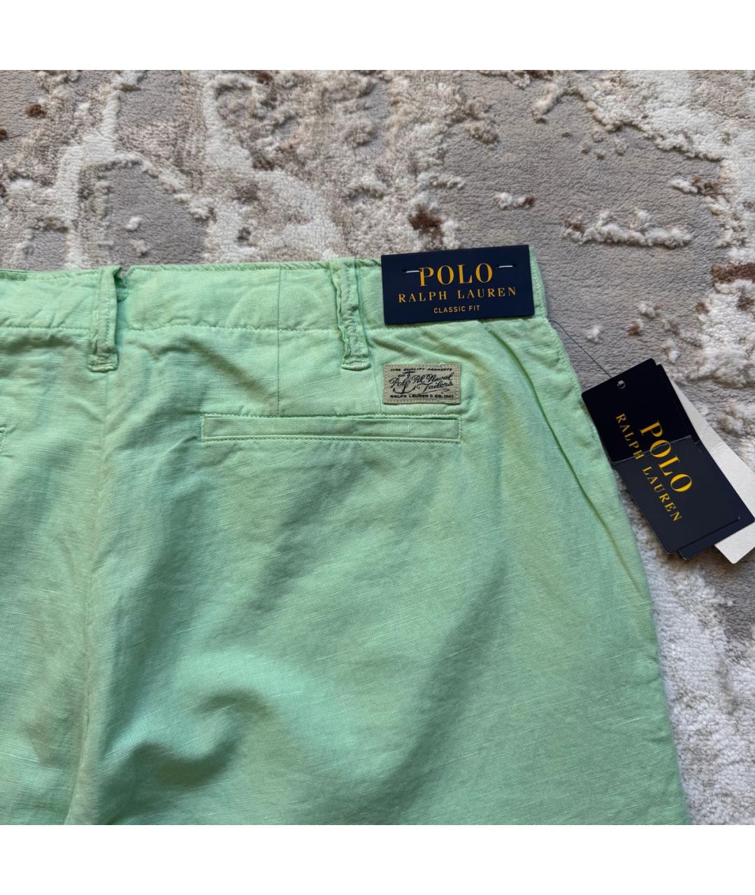 POLO RALPH LAUREN Зеленые хлопковые шорты, фото 4