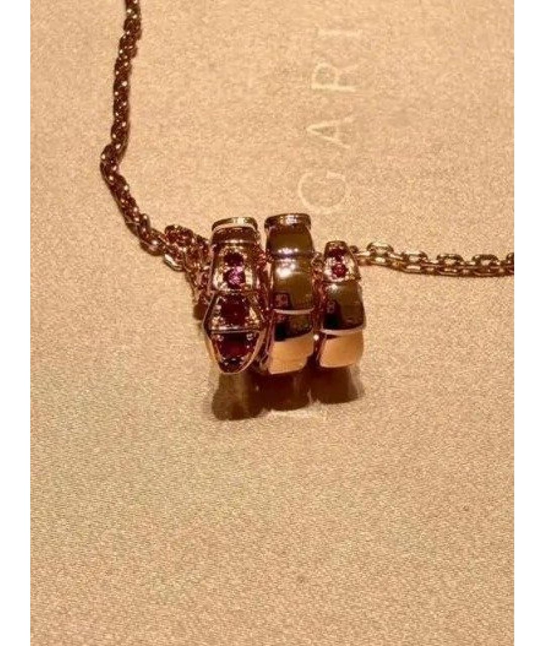 BVLGARI Красное колье из розового золота, фото 4