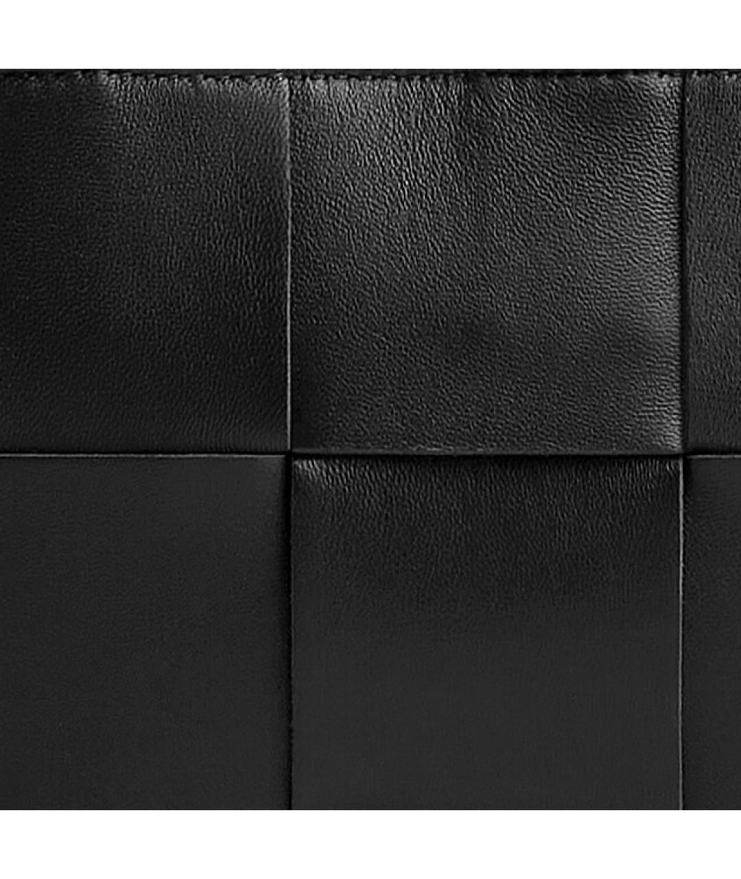BOTTEGA VENETA Черная кожаная сумка через плечо, фото 5