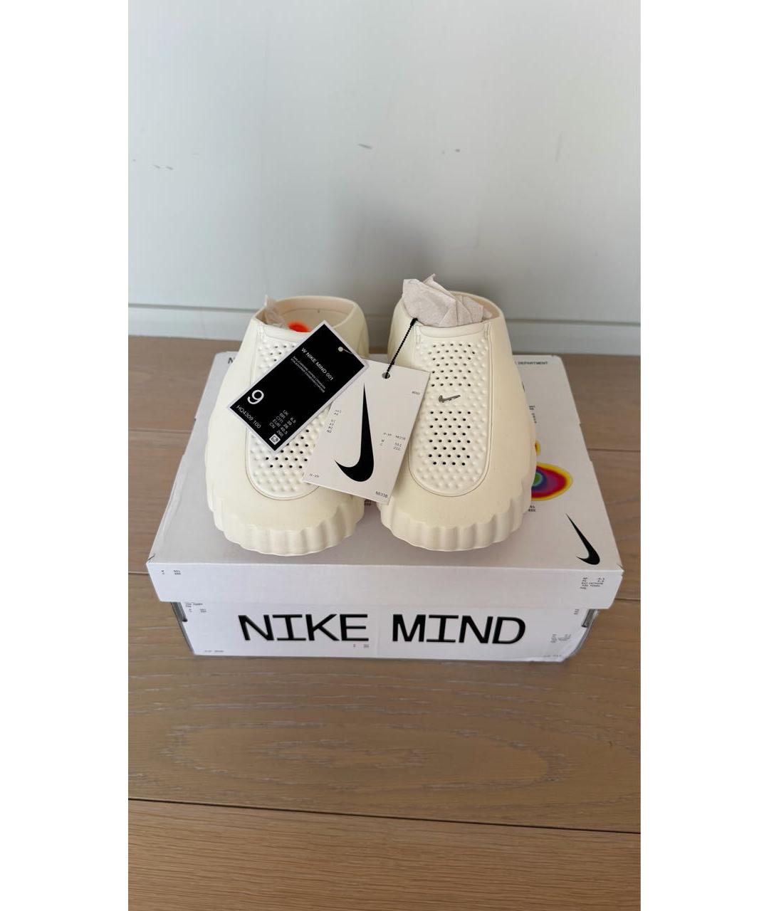 NIKE Белые резиновые сабо, фото 2