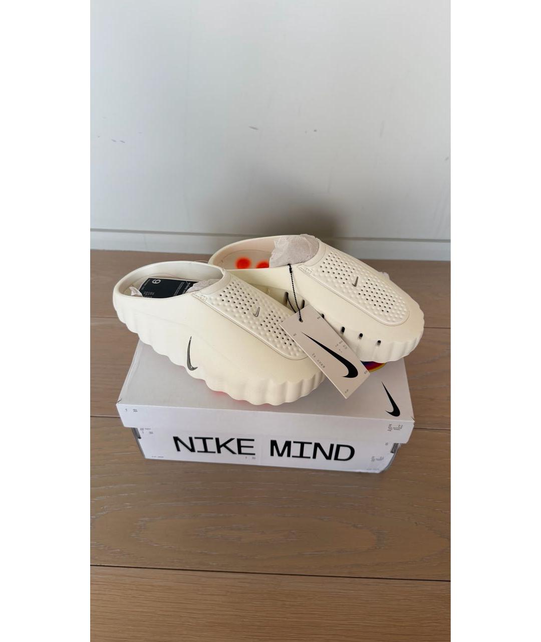 NIKE Белые резиновые сабо, фото 4