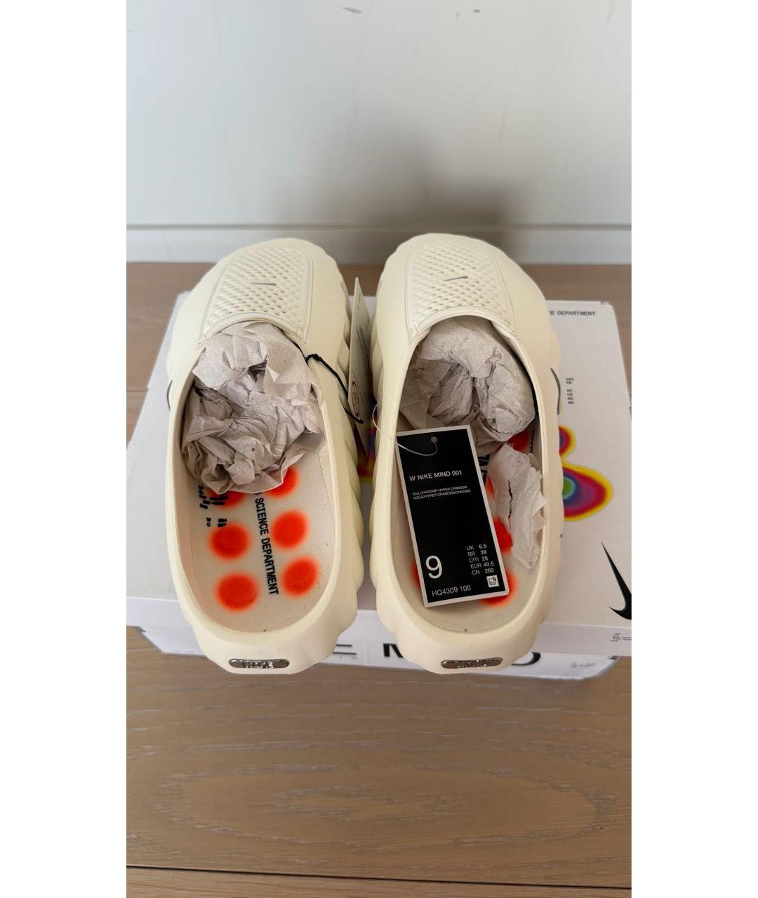 NIKE Белые резиновые сабо, фото 3