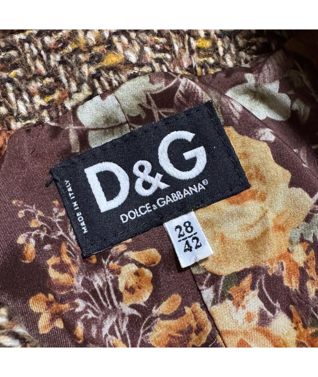 DOLCE&GABBANA Синий деним жакет/пиджак, фото 6