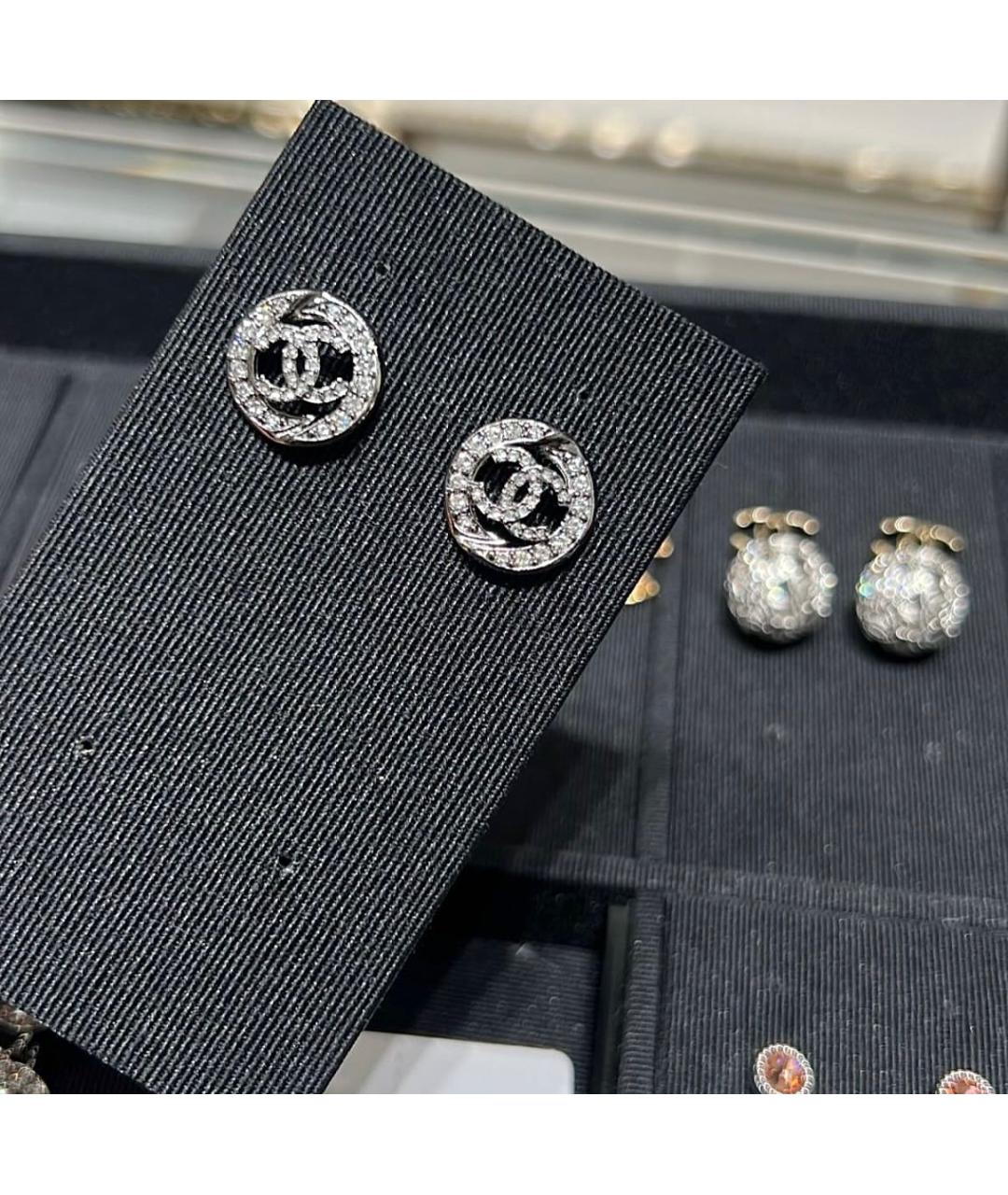 CHANEL Серебряные металлические серьги, фото 4