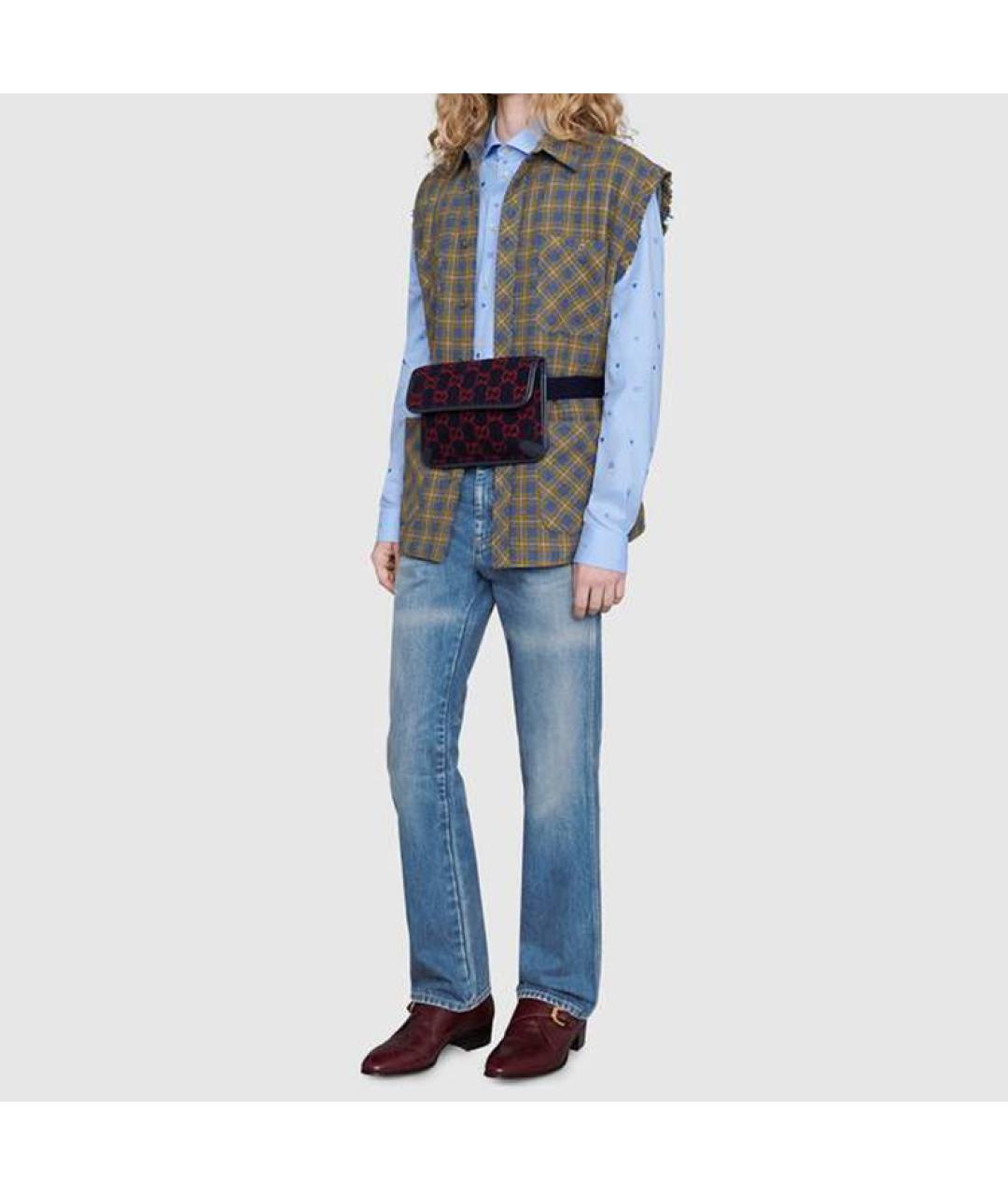 GUCCI Голубая классическая рубашка, фото 4