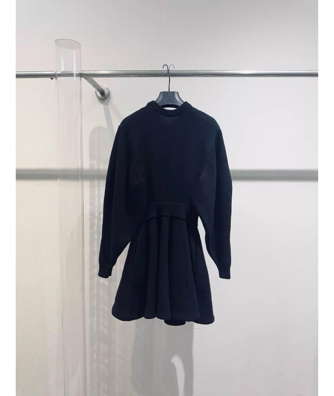 CELINE Темно-синее шерстяное повседневное платье, фото 3